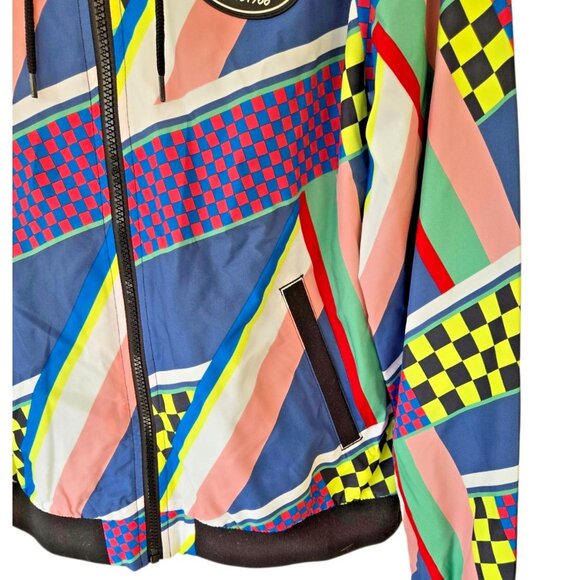 VANS Hooded Windbreaker Unisex Full Zip Pockets Multi Color & Pattern - Picture 7 of 10